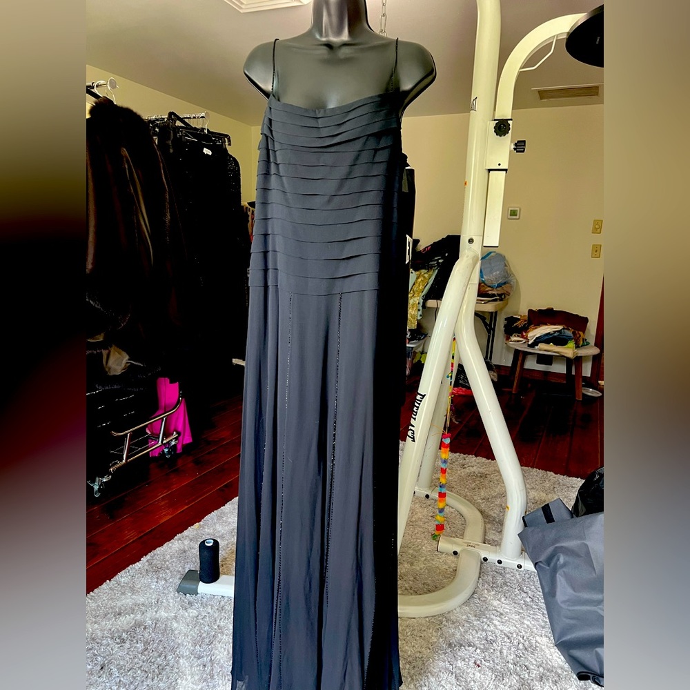 Black silk dress by Gilar size 14
